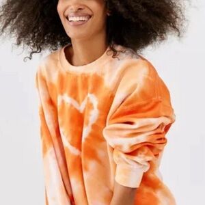 Urban Outfitters Orange Tie-Dye Sweatshirt
